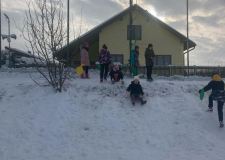 Tělocvik na sněhu